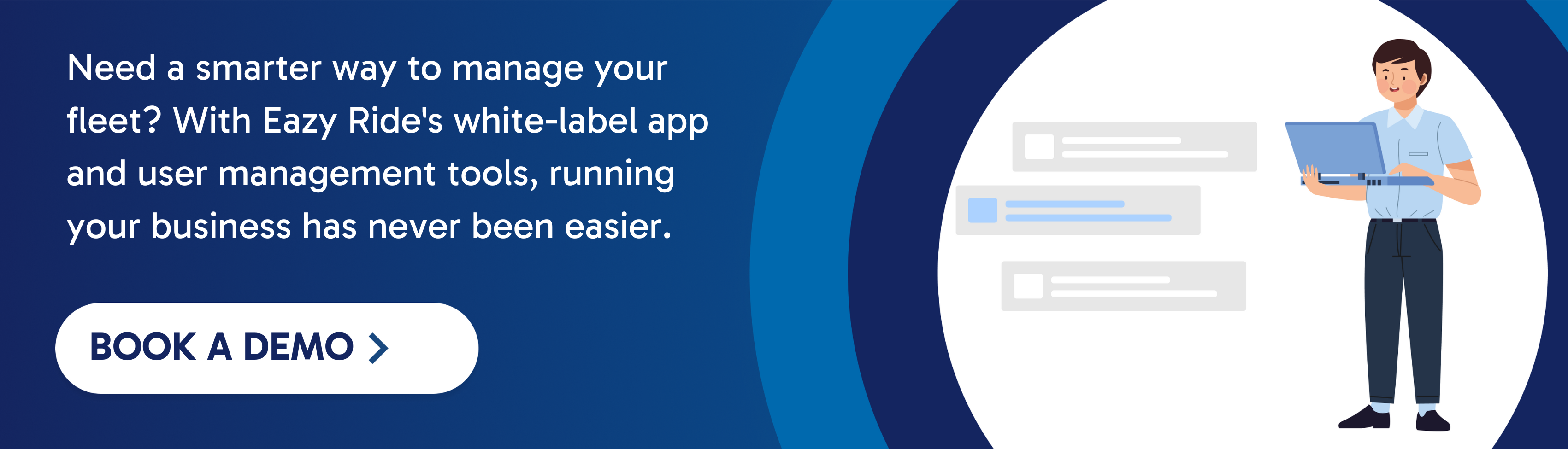 Need a smarter way to manage your fleet? With Eazy Ride's white-label app and user management tools, running your business has never been easier. 
