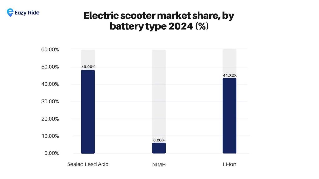 electric scooter market share by battery type