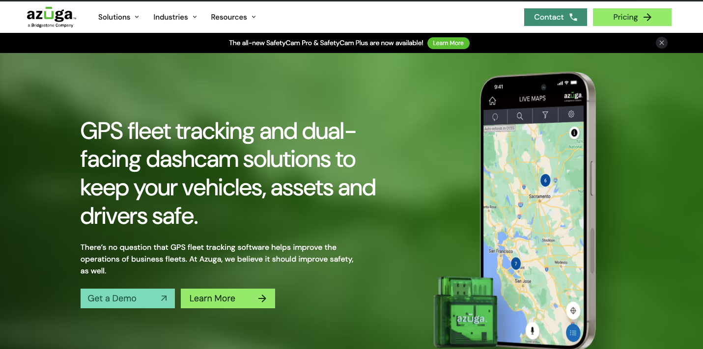 Azuga - GPS fleet tracking and dual-facing dashcam