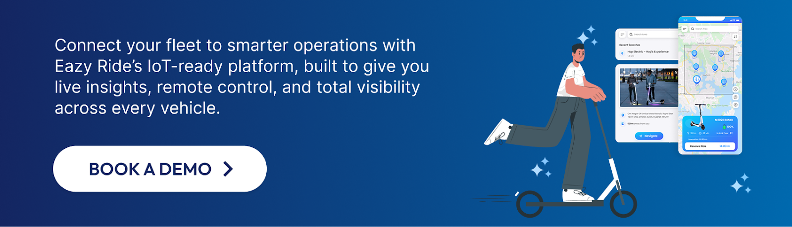 EazyRide IoT platform for live fleet insights and control