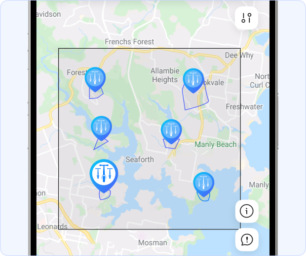 EazyRide white-label rider app on a phone, shown under your brand
