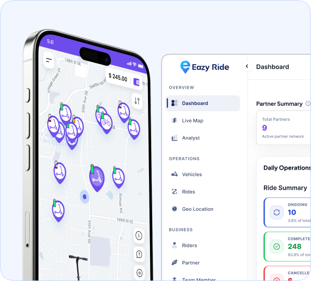 White-label rider app on iOS and Android