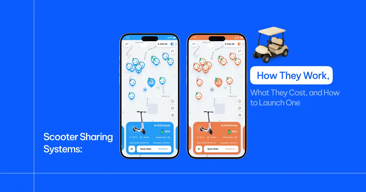Scooter sharing system setup and costs