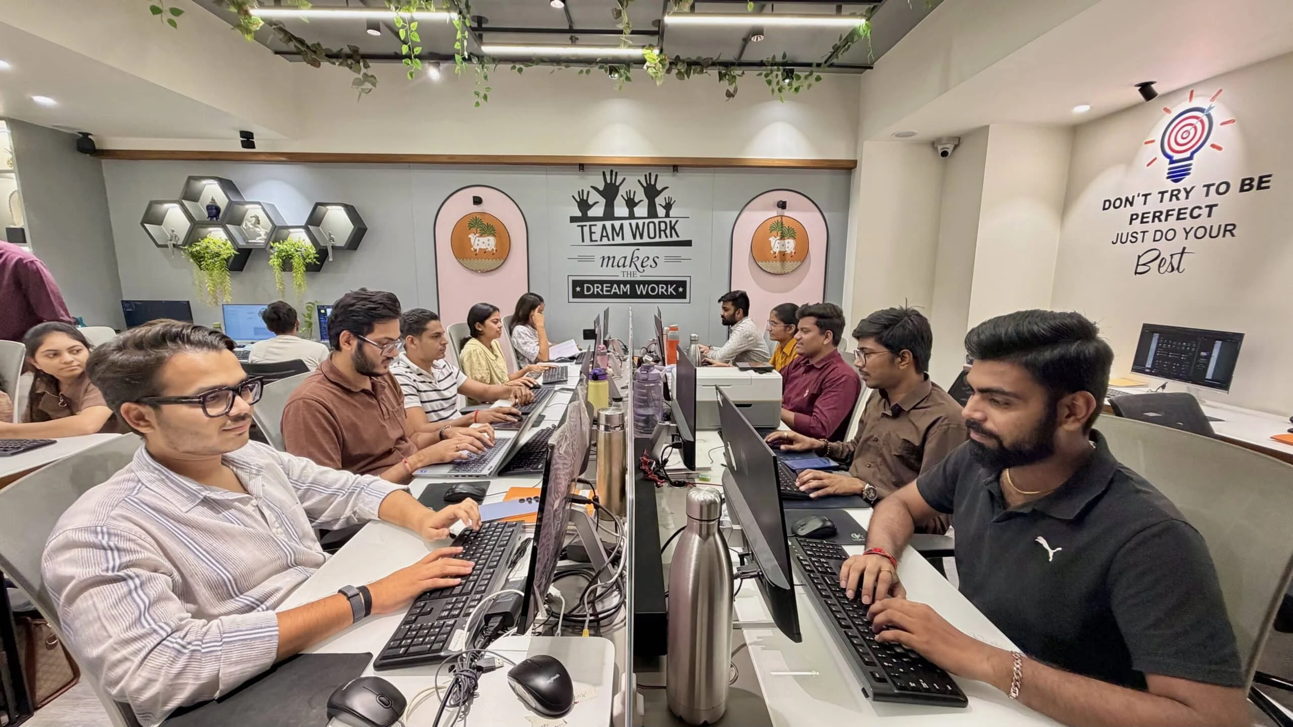The EazyRide team at work in the Surat office